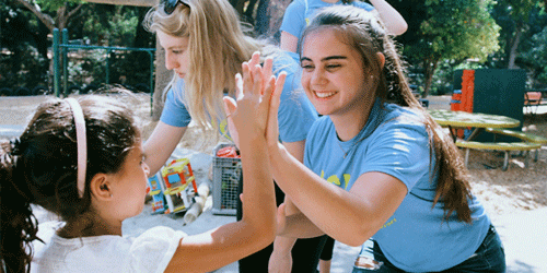 Kids high five - UCLA Impacts